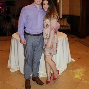 Guess red flowers dress